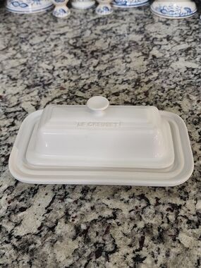 Le Creuset White Ceramic Butter Dish